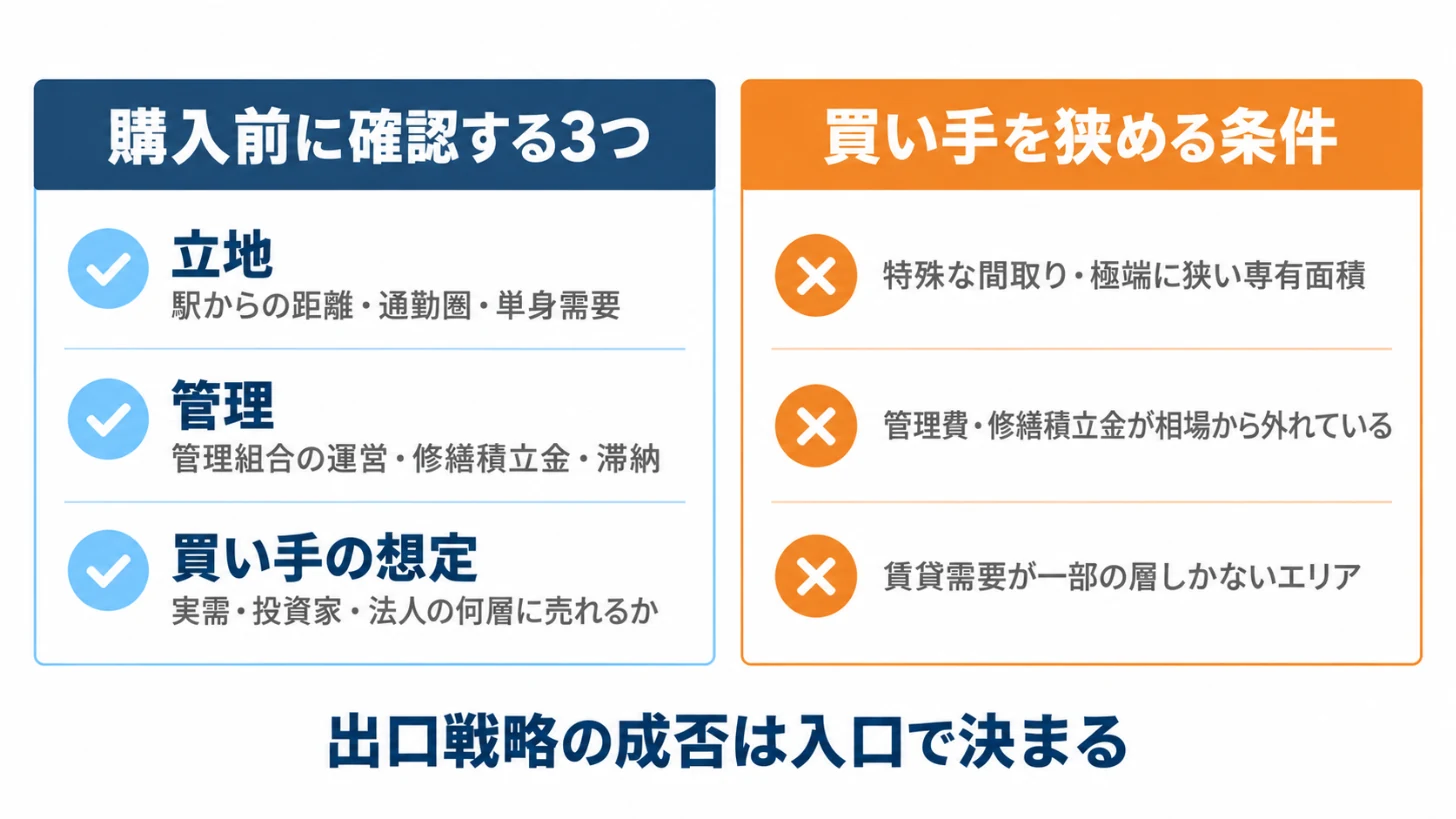 負動産にしないための購入前チェック項目