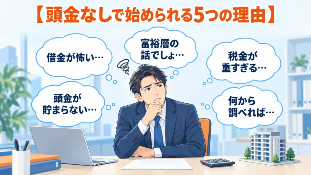 年収1,000万円を超えたサラリーマンが不動産投資を頭金なしで始められる5つの理由