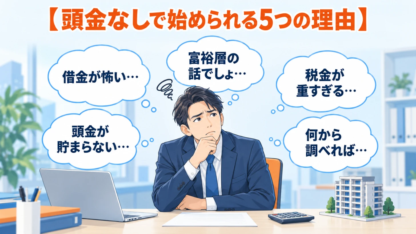 年収1,000万円を超えたサラリーマンが不動産投資を頭金なしで始められる5つの理由